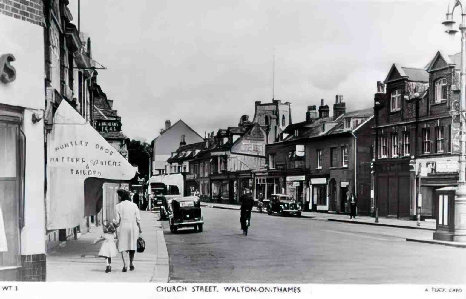 Surrey Walton on Thames Church Street Vintage A4 Photo Print