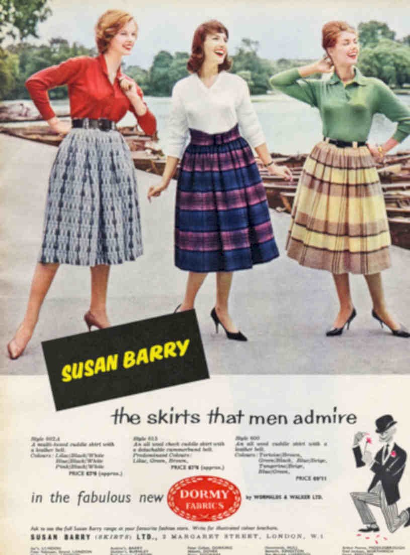 Susan Barry Skirts Vintage Retro Advert Poster A4 Photo Print