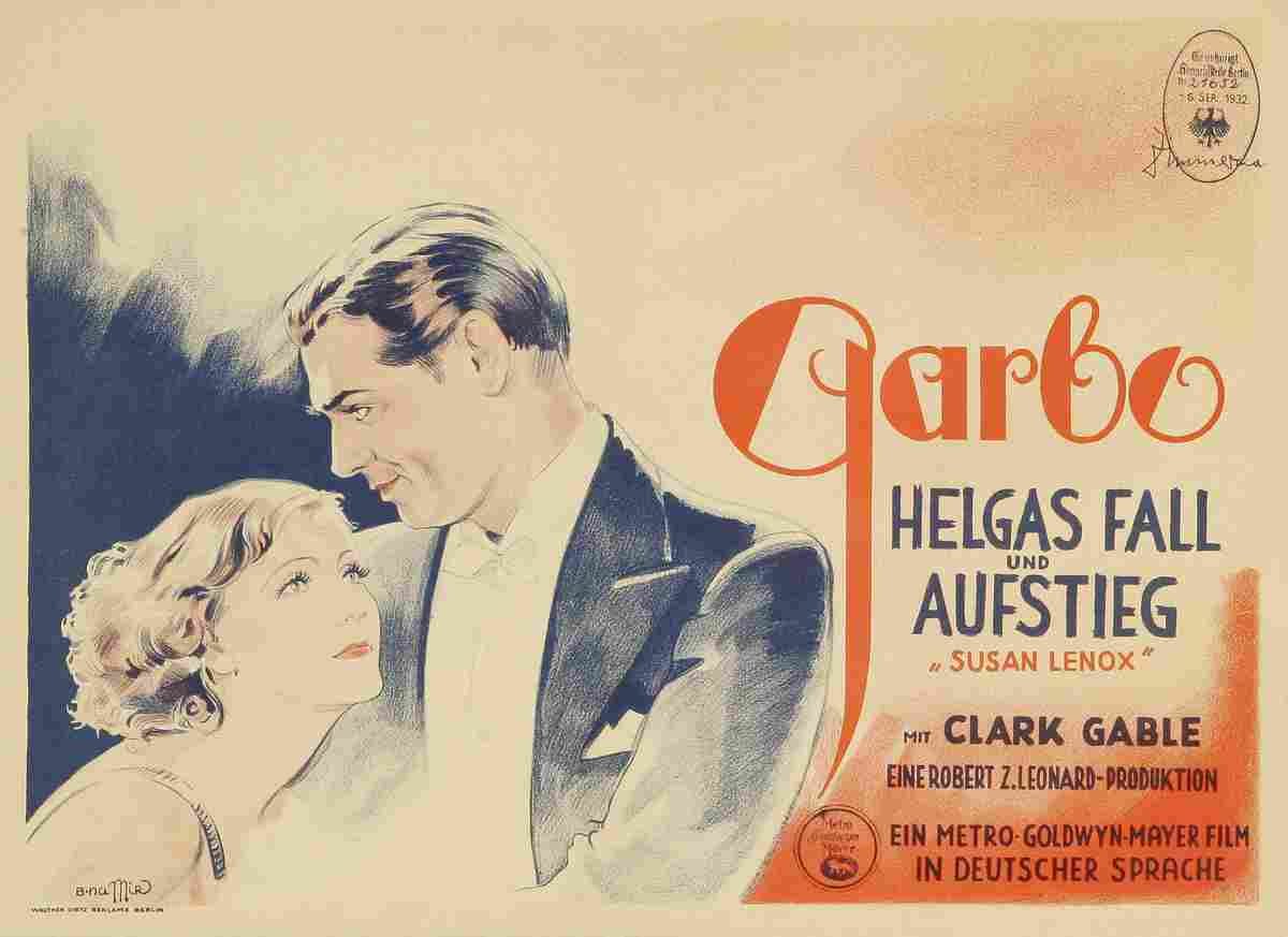  Susan Lenox Her Fall and Rise 01 film star poster A4 Photo Print