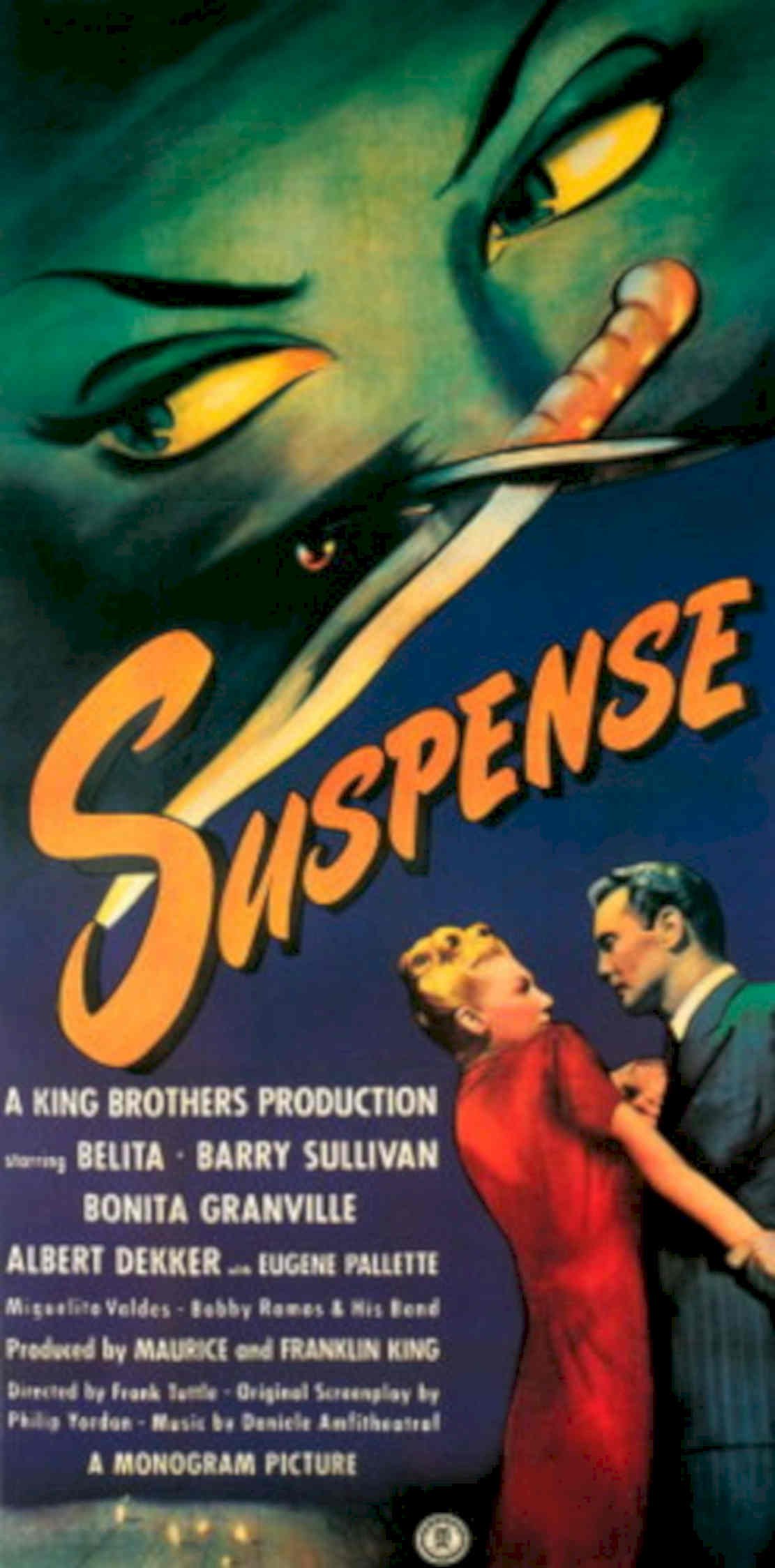 Suspense Belita Shadowy 1940s Vintage Retro Advert Poster