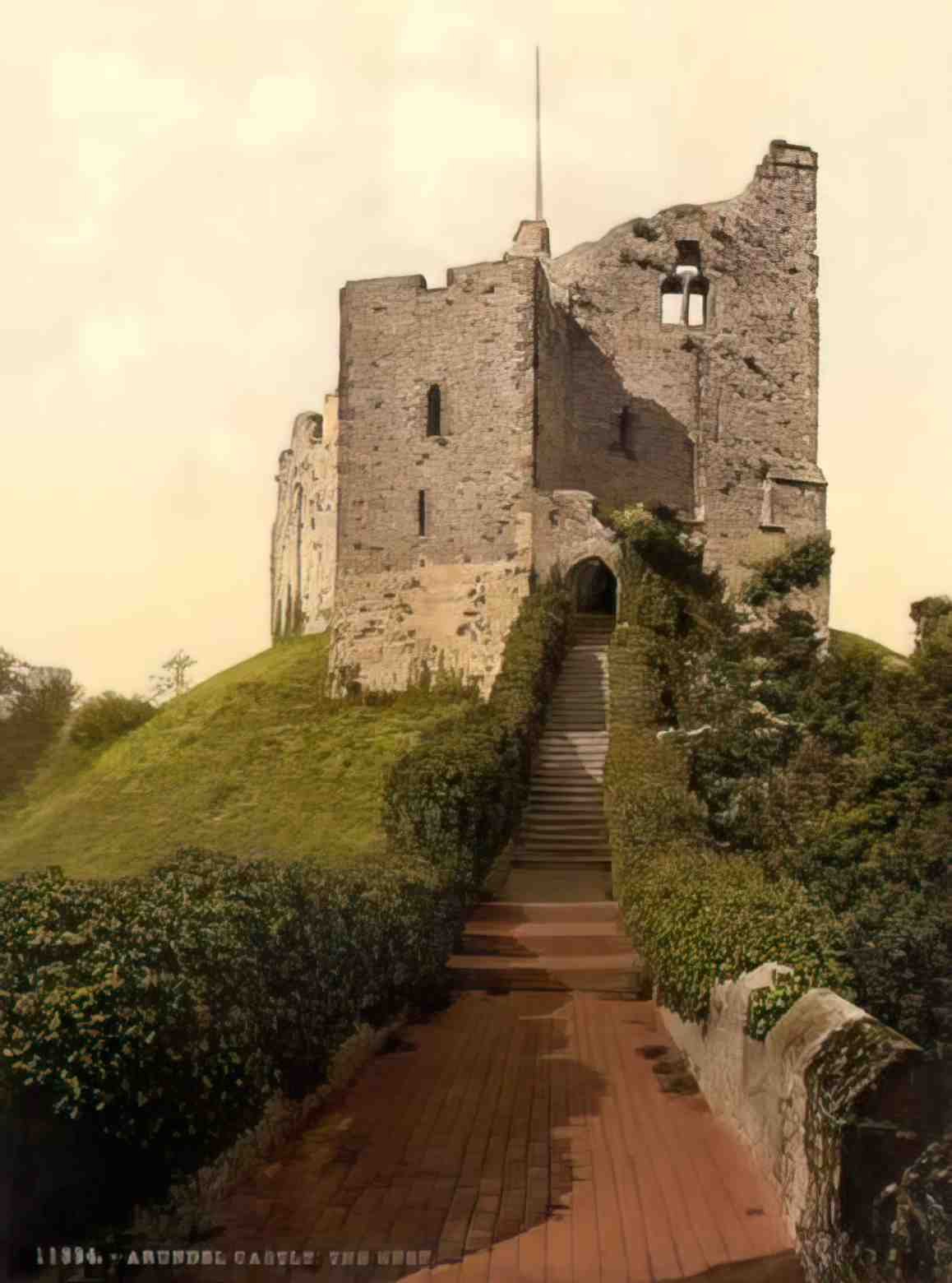 Sussex Arundel Castle The Keep Vintage A4 Photo Print