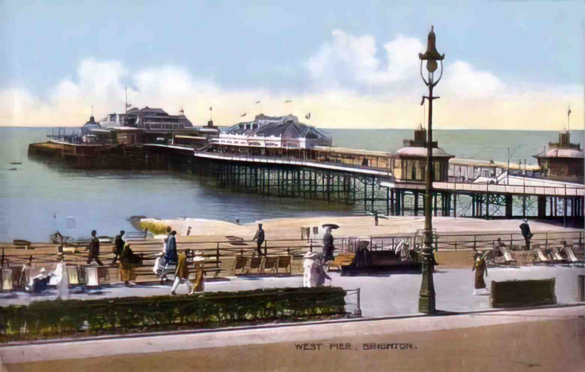 Sussex Brighton West Pier Vintage A4 Photo Print