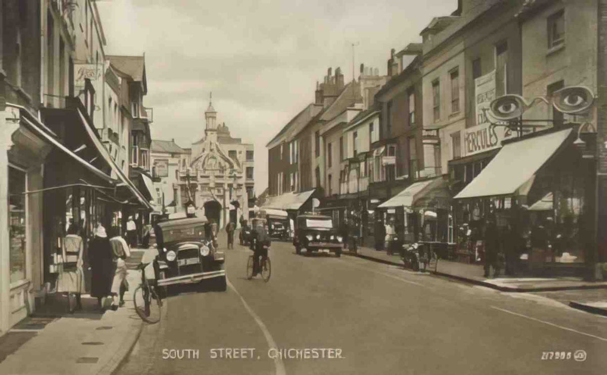 Sussex Chichester South Street Vintage A4 Photo Print