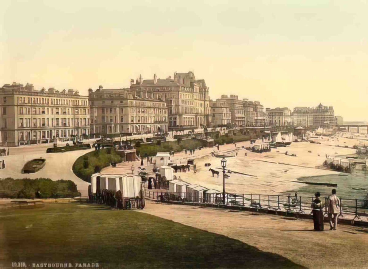 Sussex Eastbourne Parade Vintage A4 Photo Print