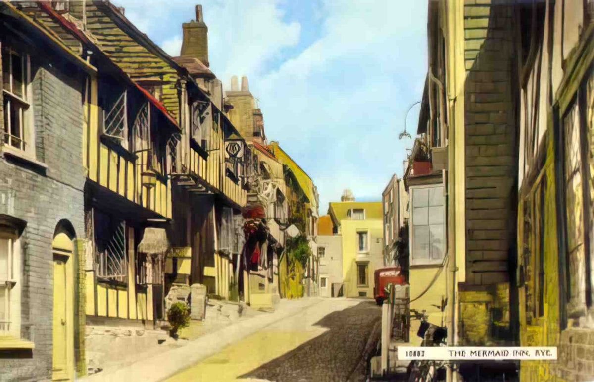 Sussex Rye Mermaid Inn II Vintage A4 Photo Print
