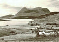 Sutherland Inchnadamph Hotel looking towards Quinag and Loch Assynt 1930s vintage old A4 Photo Print