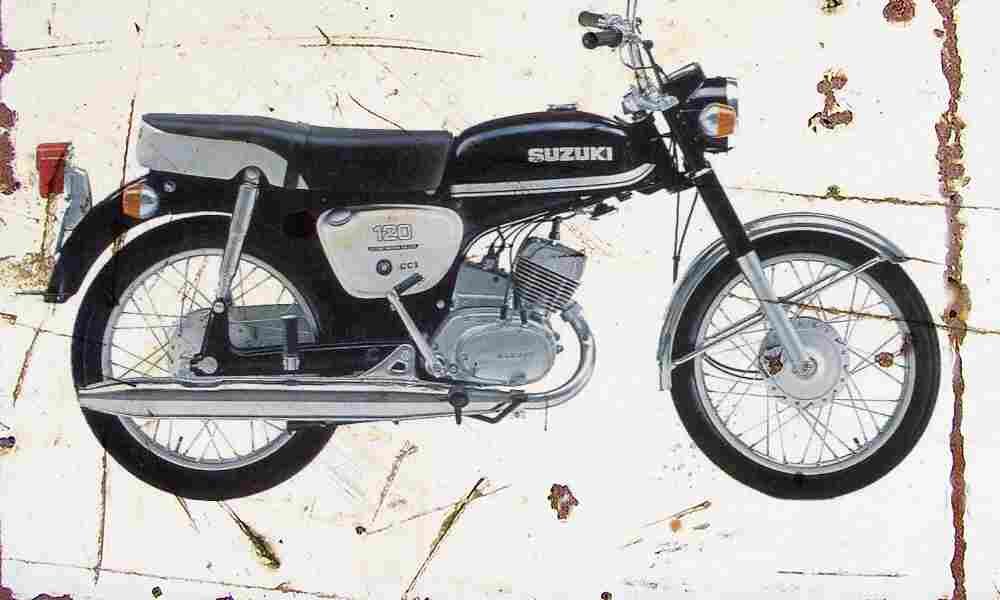 Suzuki B120 1967 Aged Vintage A4 Photo Print