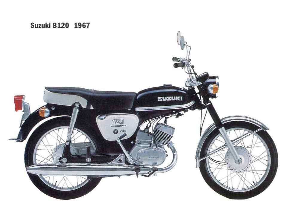 Suzuki B120 1967 motorbike A4 Photo Print