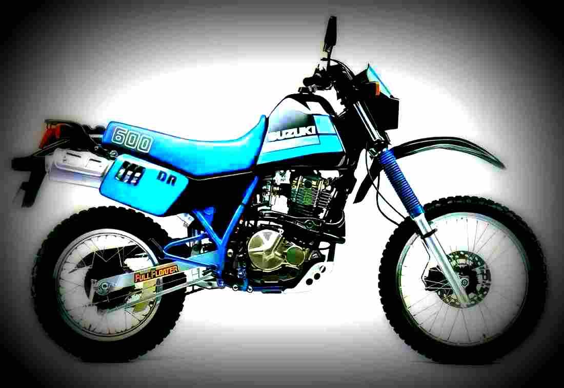 Suzuki DR 125 1992 3 motorbike A4 Photo Print