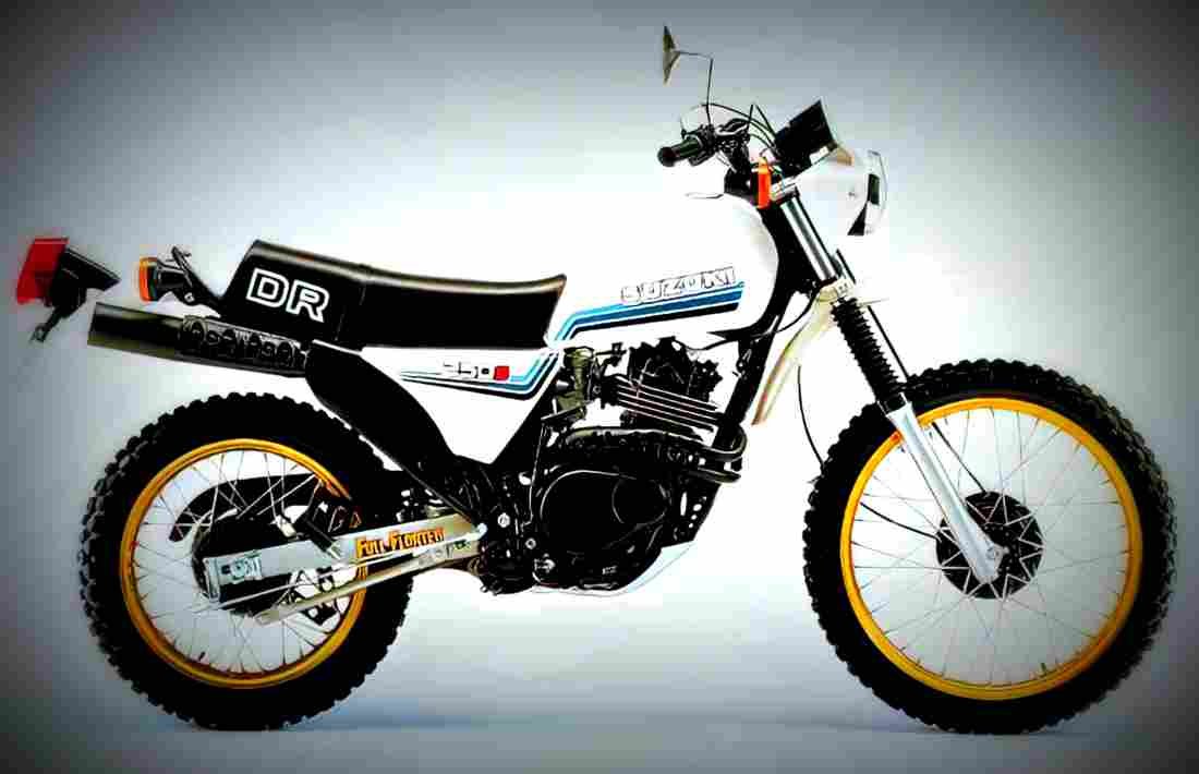 Suzuki DR 250 S 1982 1 motorbike A4 Photo Print