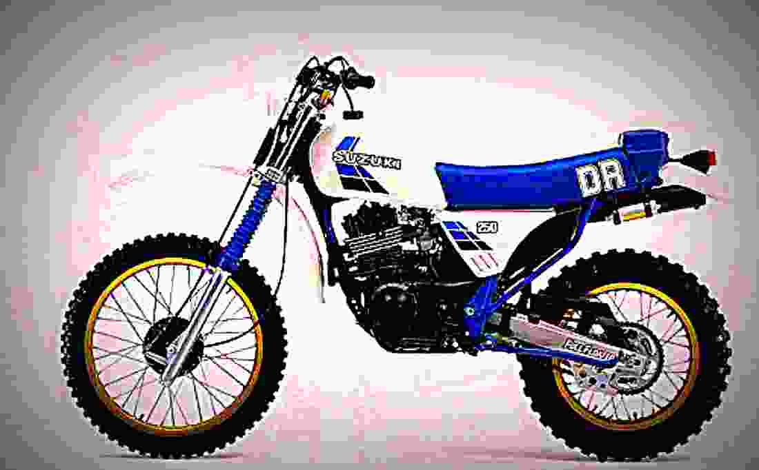 Suzuki DR 250 S 1984 4 motorbike A4 Photo Print