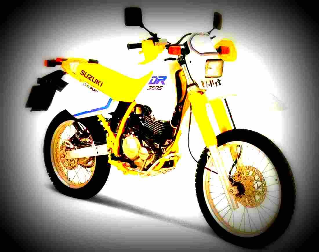 Suzuki DR 350 S 1990 2 motorbike A4 Photo Print