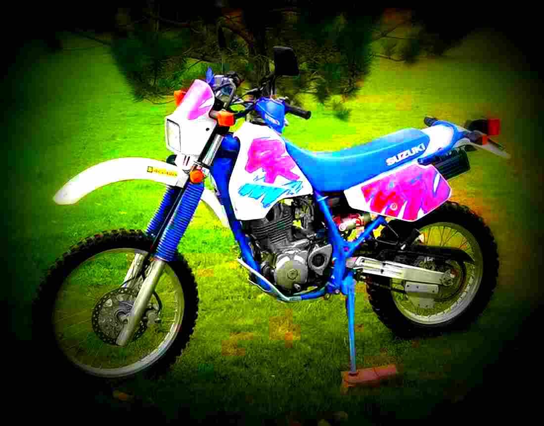 Suzuki DR 350 S 1992 1 motorbike A4 Photo Print