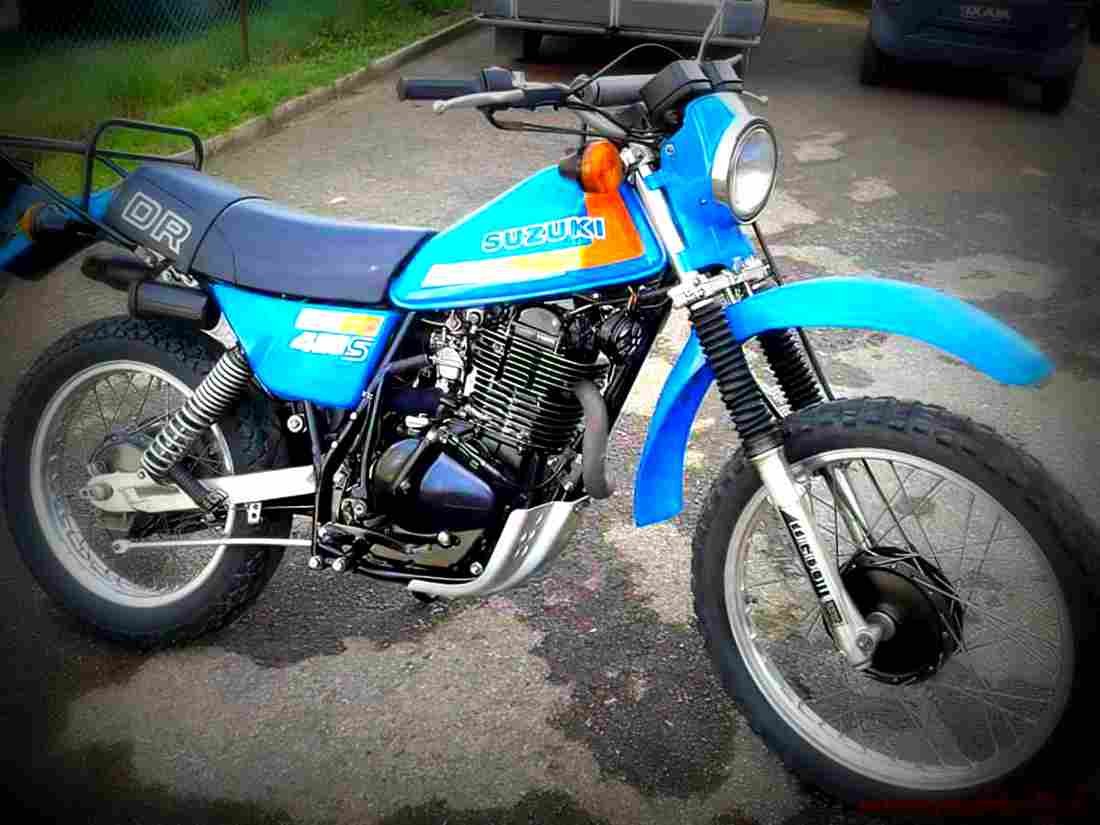 Suzuki DR 400 S 1980 5 motorbike A4 Photo Print