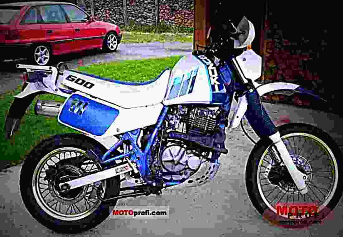 Suzuki DR 600 R Dakar 1988 5 motorbike A4 Photo Print