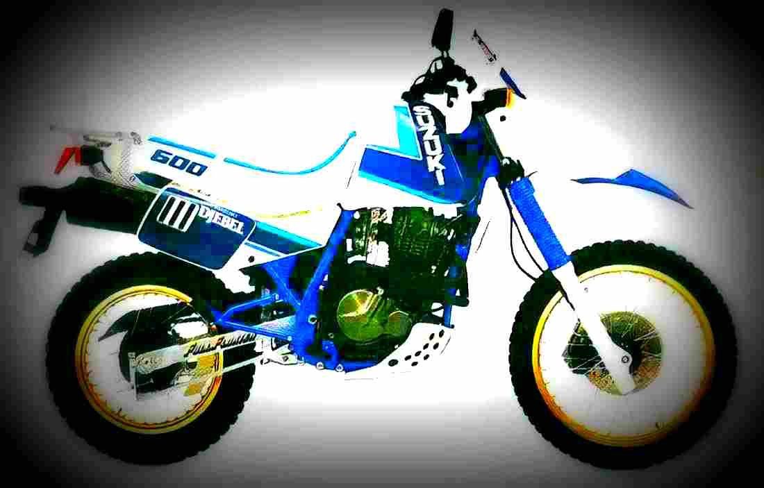 Suzuki DR 600 S 1986 4 motorbike A4 Photo Print