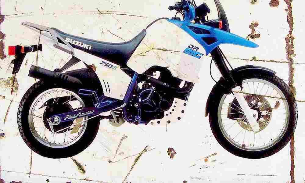 Suzuki DR750S 1988 Aged Vintage A4 Photo Print