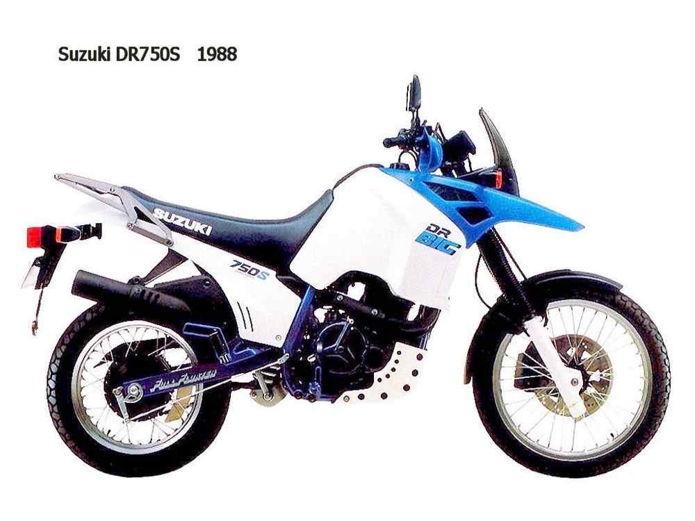 Suzuki DR750S 1988 motorbike A4 Photo Print