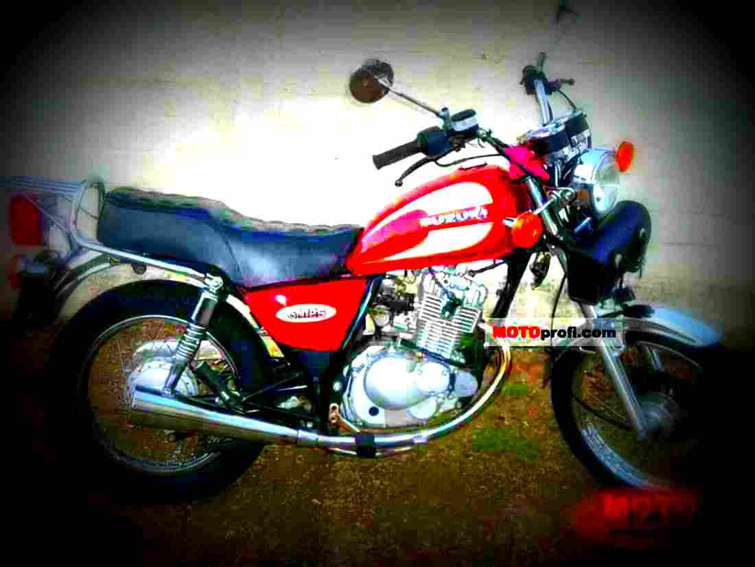 Suzuki GN 125 1998 3 motorbike A4 Photo Print
