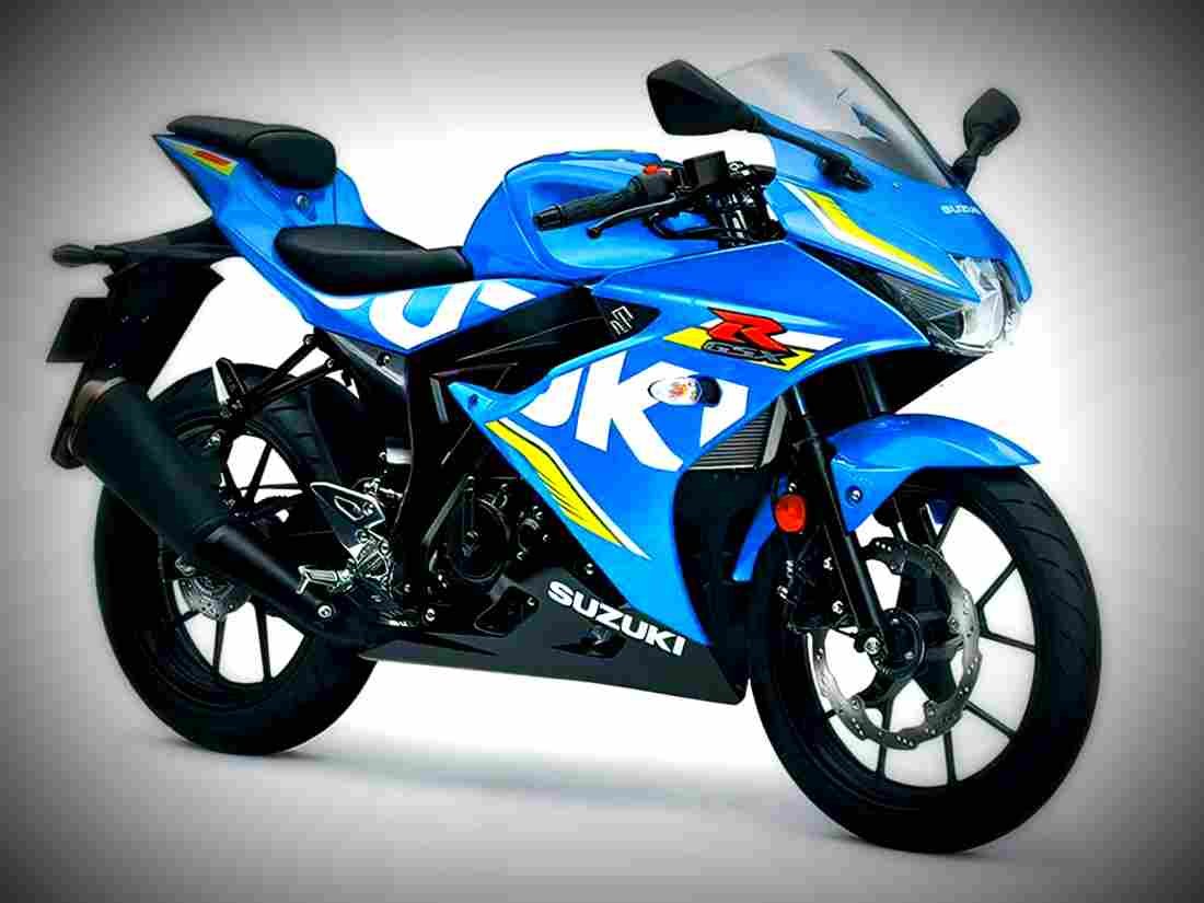 Suzuki GS 125 2017 4 motorbike A4 Photo Print