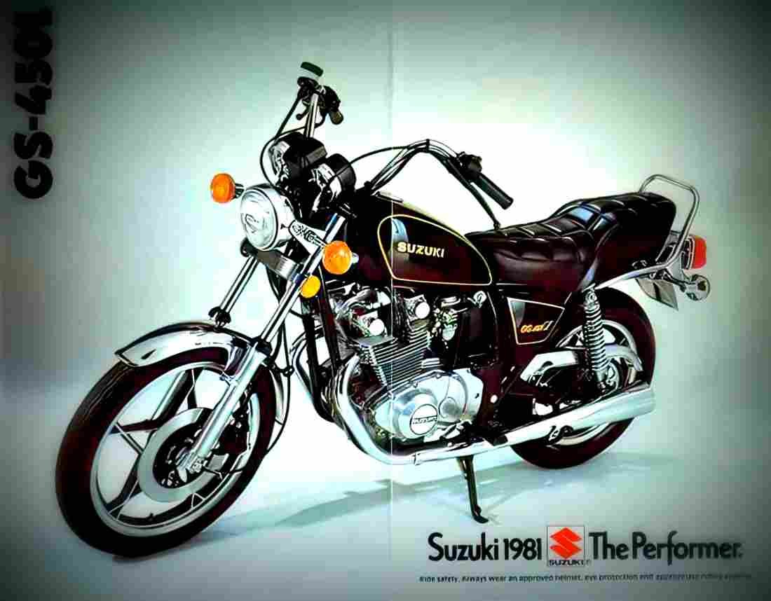 Suzuki GS 450 E 1981 5 motorbike A4 Photo Print