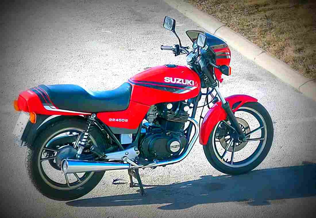 Suzuki GS 450 L (reduced effect) 1981 3 motorbike A4 Photo Print