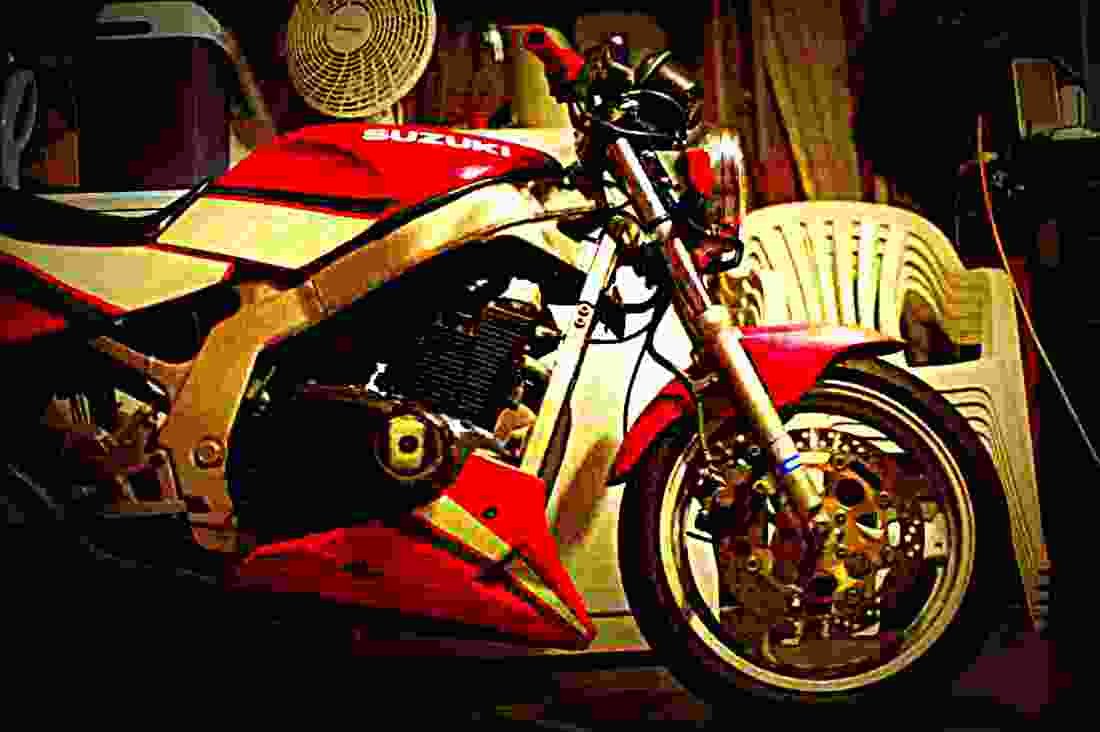Suzuki GS 500 E 1990 2 motorbike A4 Photo Print