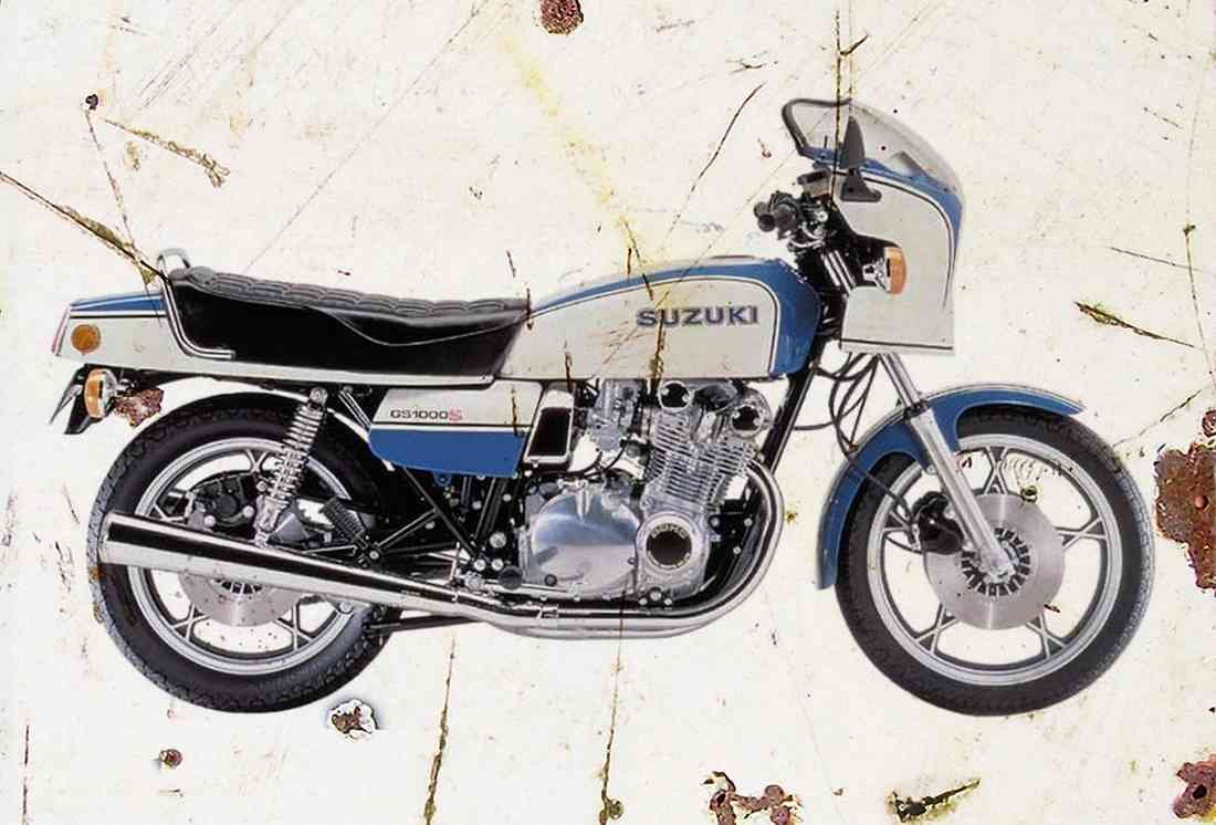 Suzuki GS1000S 1979 Aged A4 Photo Print