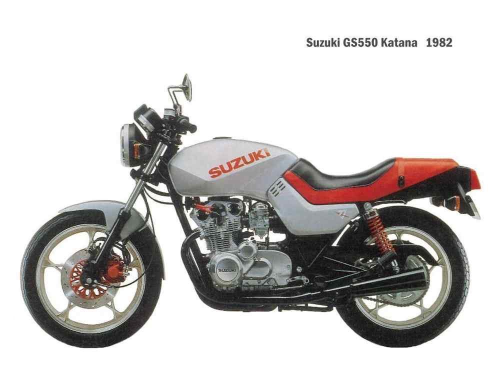 Suzuki GS550 Katana 1982 motorbike A4 Photo Print