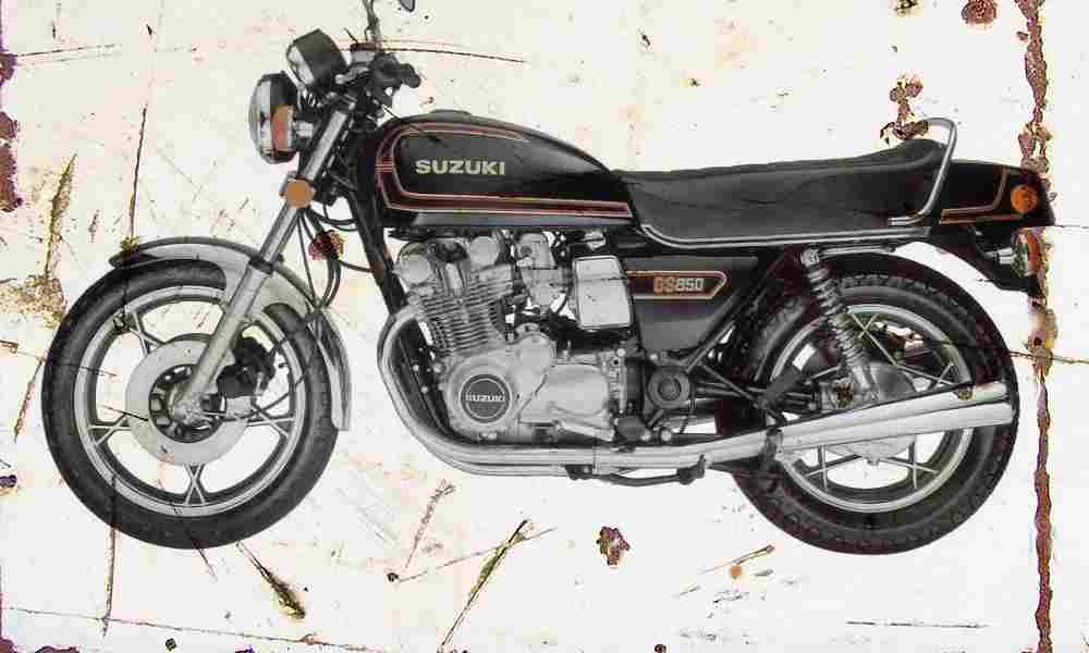 Suzuki GS850 1979 Aged Vintage A4 Photo Print