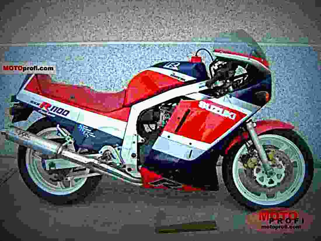 Suzuki GSX 1100 EF (reduced effect) 1987 5 motorbike A4 Photo Print