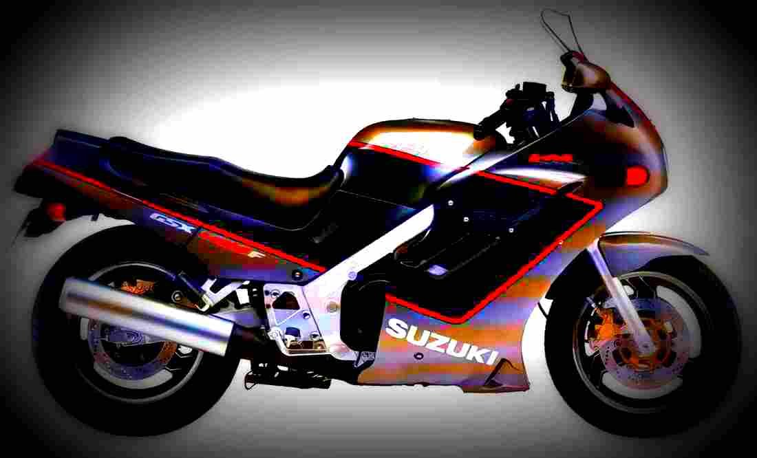 Suzuki GSX 1100 F 1991 3 motorbike A4 Photo Print