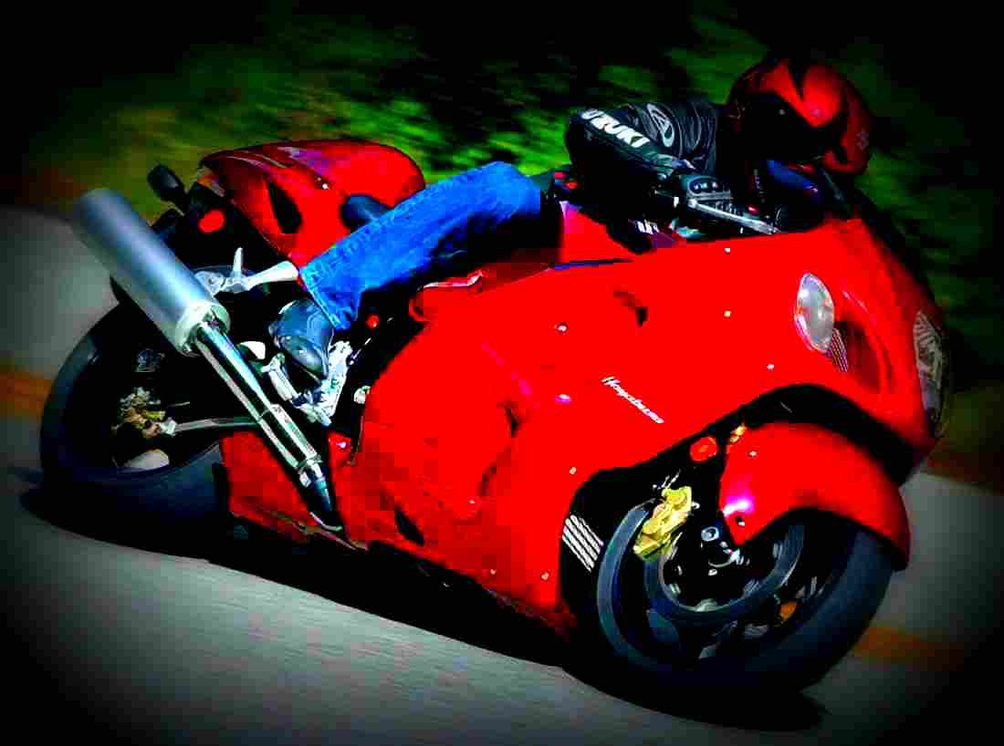 Suzuki GSX 1300 R Hayabusa 2001 6 motorbike A4 Photo Print
