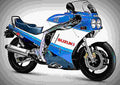 Suzuki GSX 400 E 1987 2 motorbike A4 Photo Print