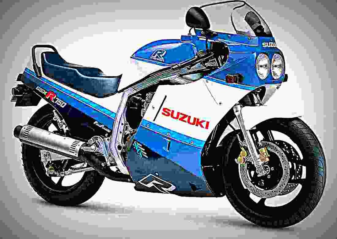 Suzuki GSX 400 E 1987 2 motorbike A4 Photo Print