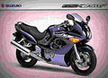 Suzuki GSX 600 F (reduced effect) 1991 6 motorbike A4 Photo Print