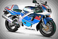 Suzuki GSX 750 1999 5 motorbike A4 Photo Print
