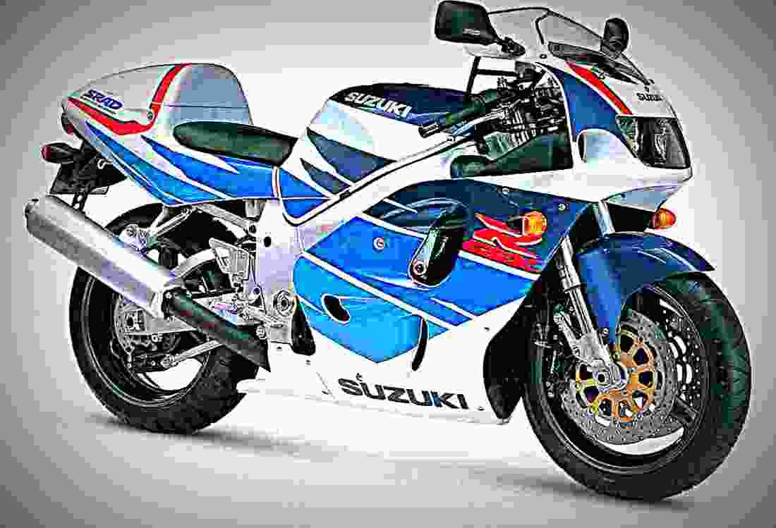 Suzuki GSX 750 1999 5 motorbike A4 Photo Print