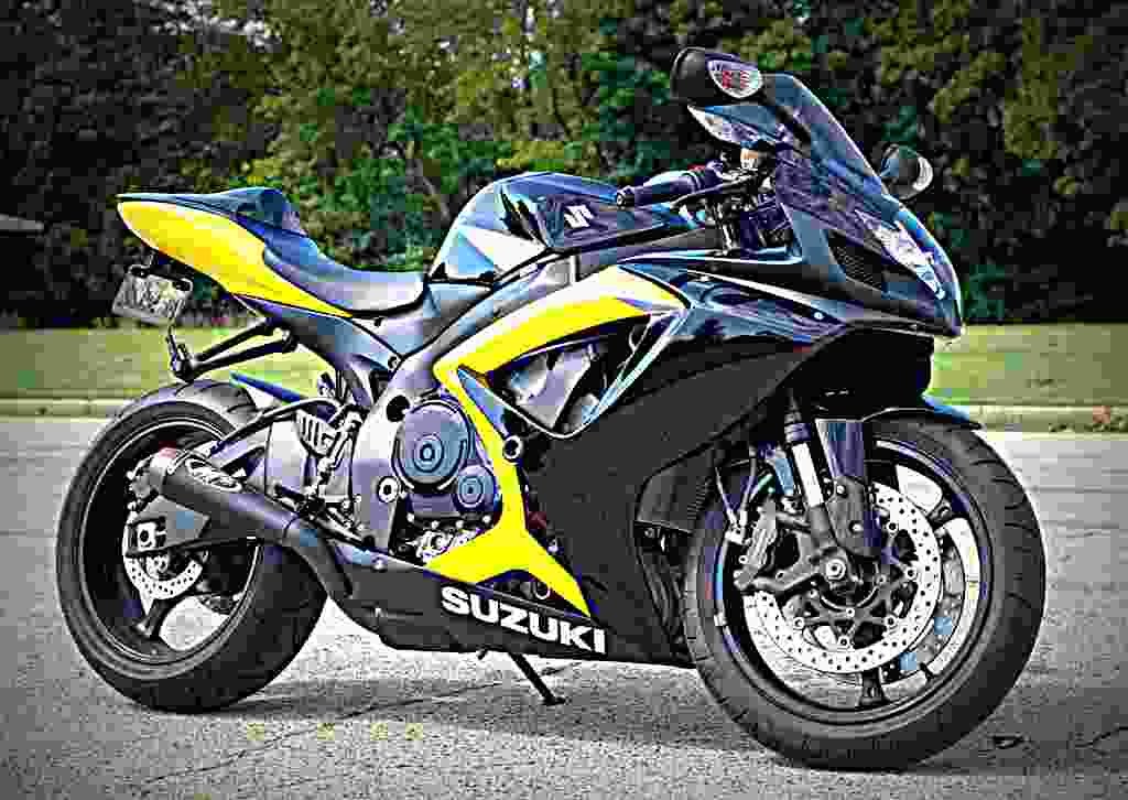Suzuki GSX 750 F Katana 2001 5 motorbike A4 Photo Print