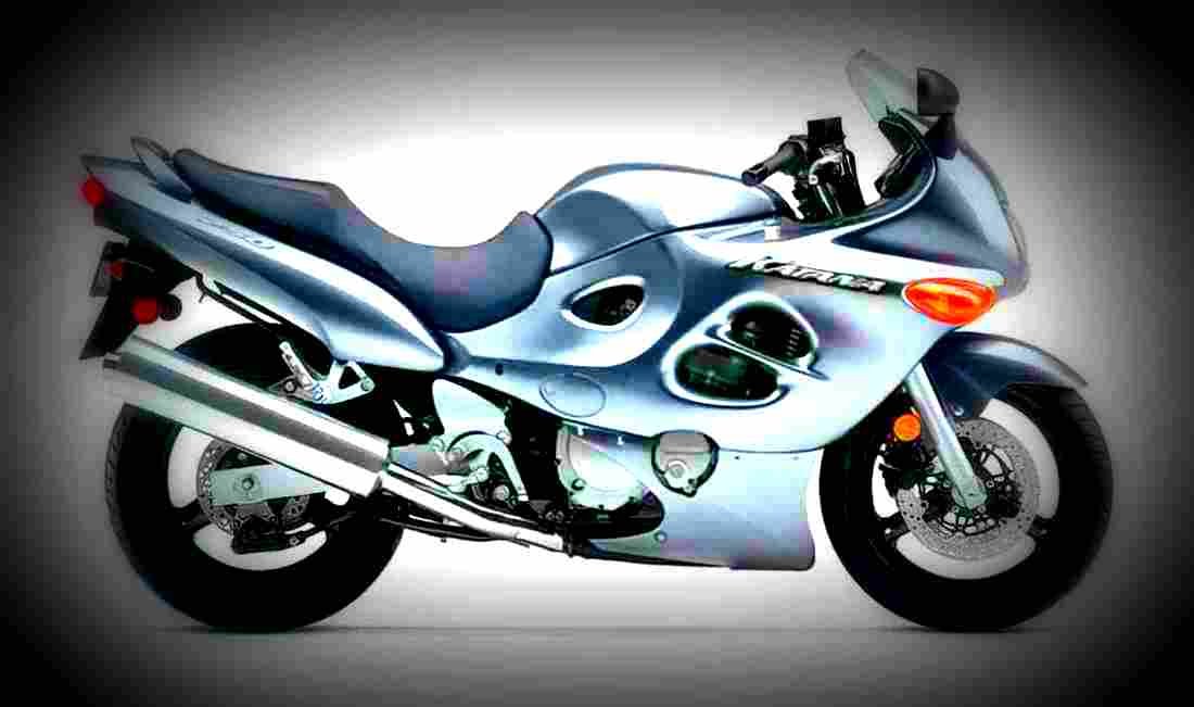 Suzuki GSX 750 F Katana 2003 3 motorbike A4 Photo Print