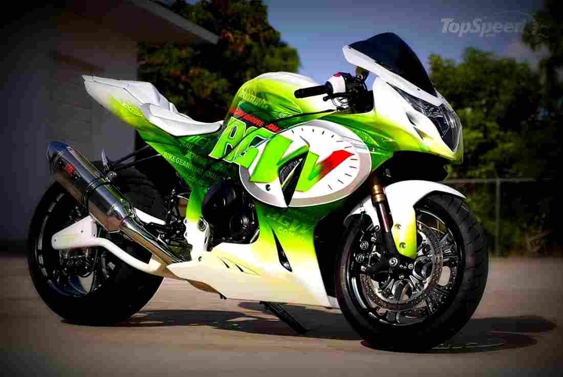 Suzuki GSX R 1000 2009 4 motorbike A4 Photo Print