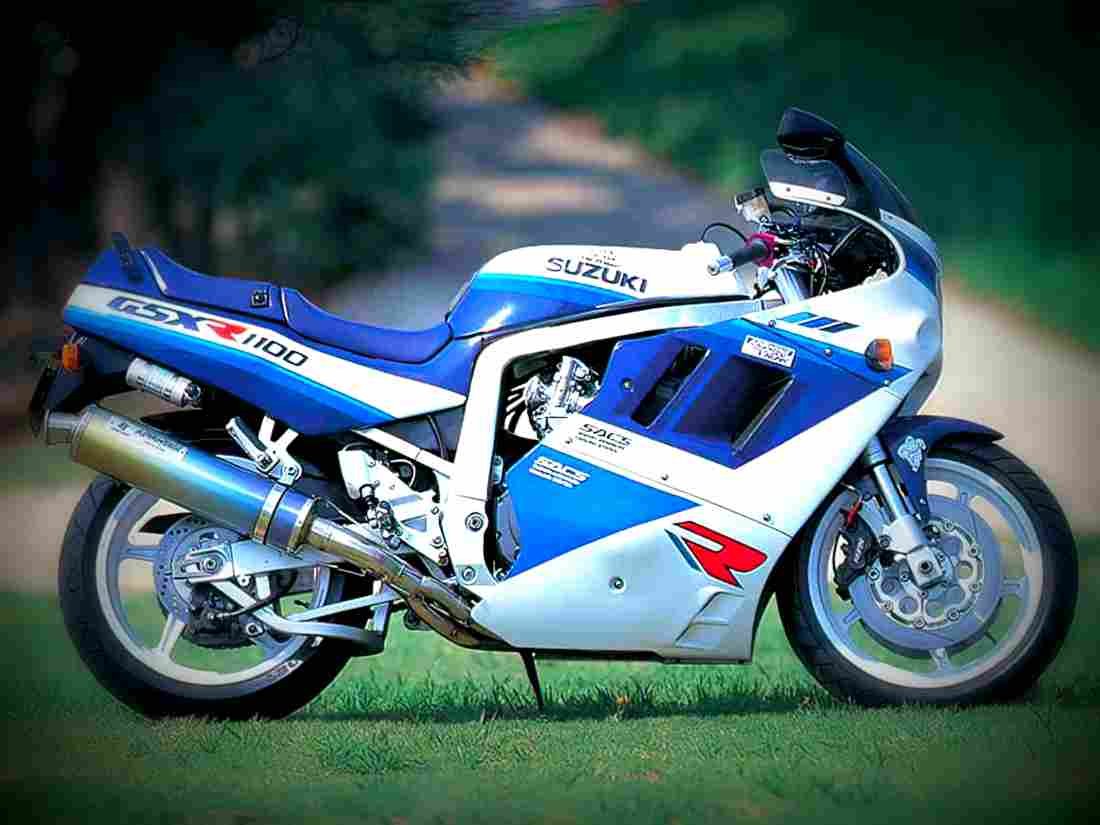 Suzuki GSX R 1100 1986 4 motorbike A4 Photo Print