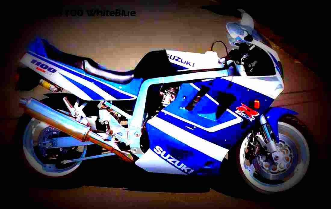 Suzuki GSX R 1100 1991 1 motorbike A4 Photo Print