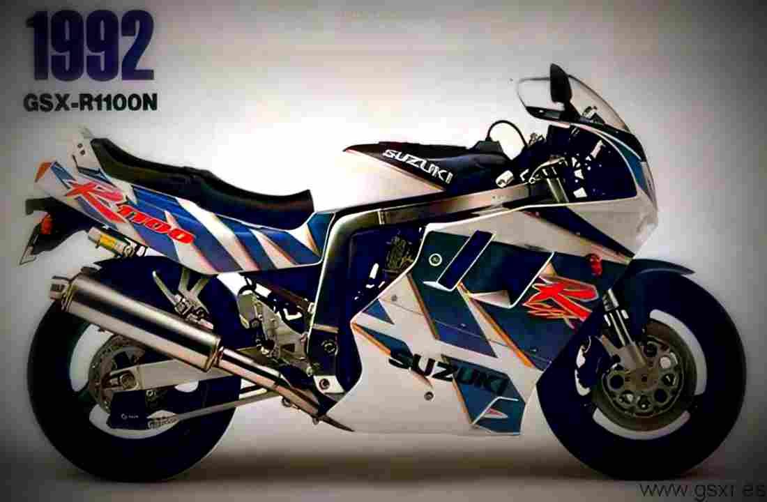 Suzuki GSX R 1100 1992 4 motorbike A4 Photo Print