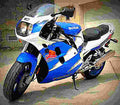 Suzuki GSX R 1100 (reduced effect) 1992 2 motorbike A4 Photo Print