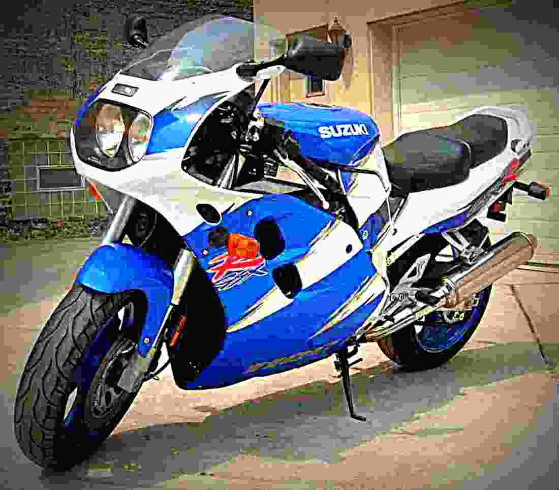 Suzuki GSX R 1100 (reduced effect) 1992 2 motorbike A4 Photo Print