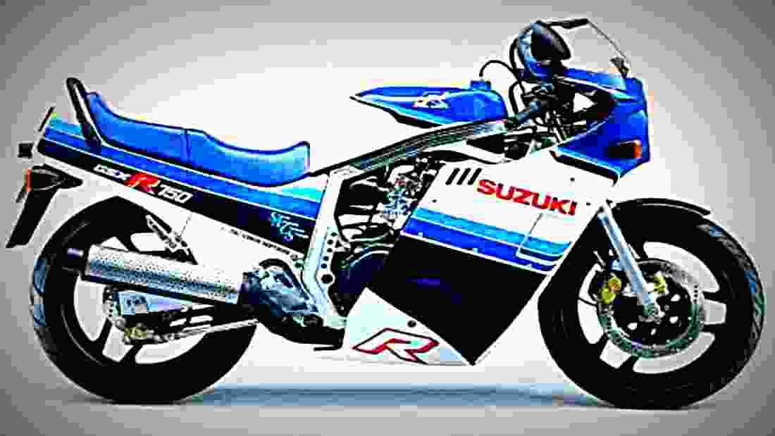 Suzuki GSX R 750 1987 1 motorbike A4 Photo Print