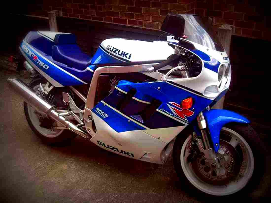 Suzuki GSX R 750 1990 1 motorbike A4 Photo Print