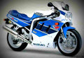 Suzuki GSX R 750 1990 2 motorbike A4 Photo Print