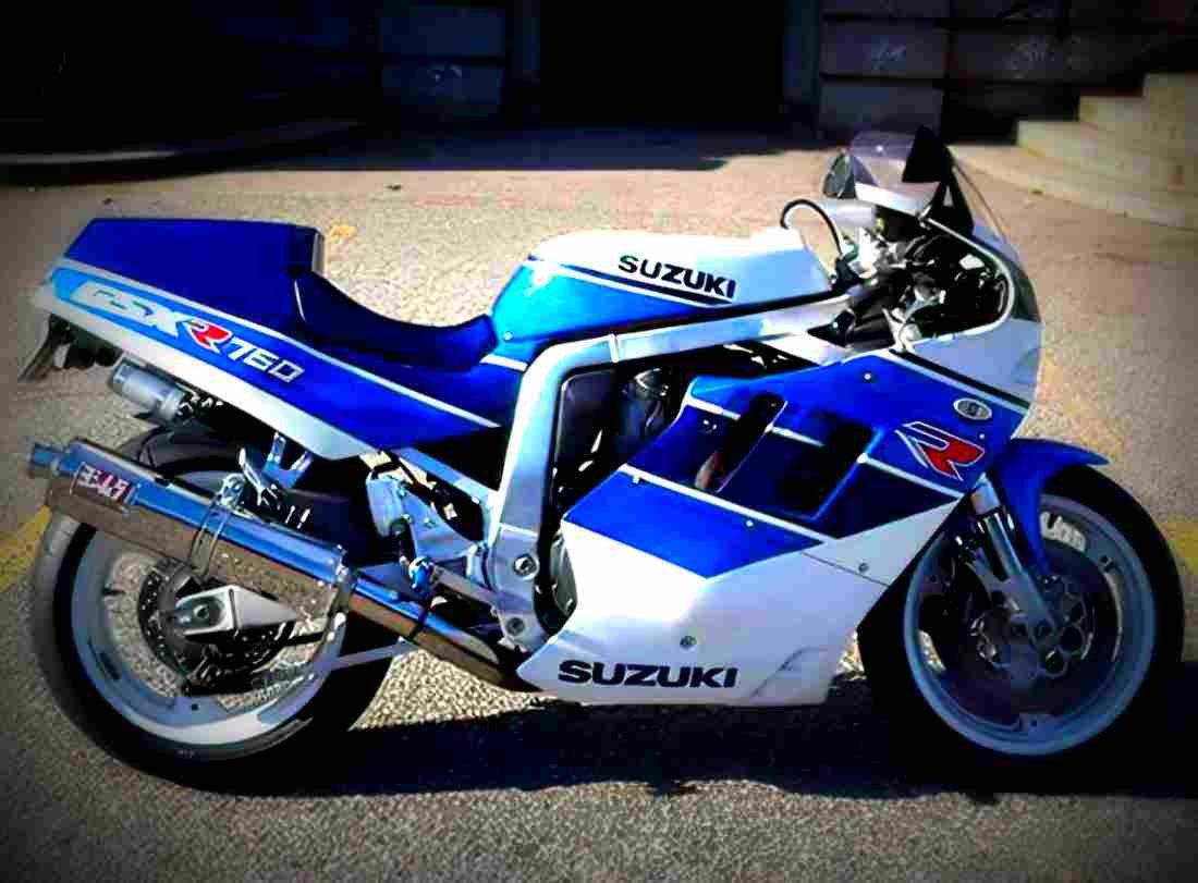 Suzuki GSX R 750 1990 4 motorbike A4 Photo Print